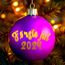 Min første jul med årstal klistermærke til julekugle Min første jul med årstal klistermærke til julekugle