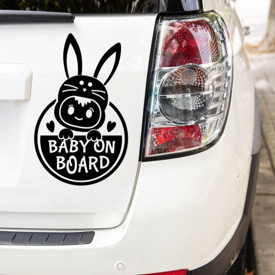 strygestof af høj kvalitet, Sød baby on board sticker - klistermærke #15 Sød baby on board sticker - klistermærke #15