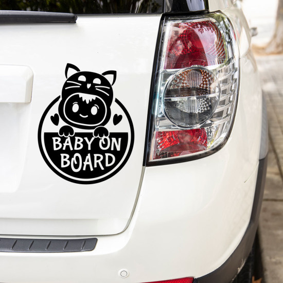 strygestof af høj kvalitet, Sød baby on board sticker - klistermærke #15 Sød baby on board sticker - klistermærke #15