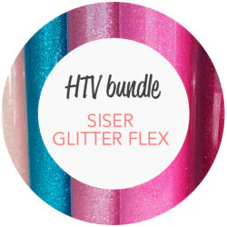 Siser® Glitter Flex Folie - 10 valgfrie ruller Siser® Glitter Flex Folie - 10 valgfrie ruller
