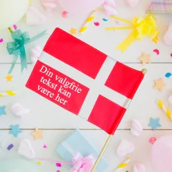 Stofflag med tekst Stofflag med tekst