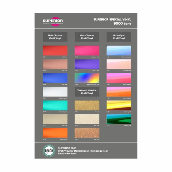 Colour Chart SUPERIOR 9000