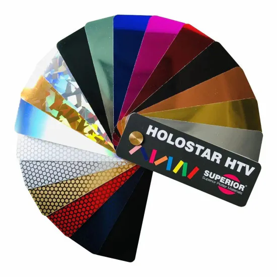 strygestof af høj kvalitet, SUPERIOR Holostar HTV Farvekort SUPERIOR Holostar HTV Farvekort