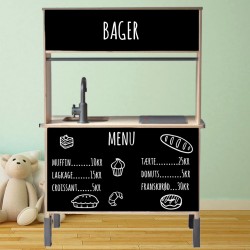 Komplet sæt (bager) stickers til IKEA DUKTIG legekøkken