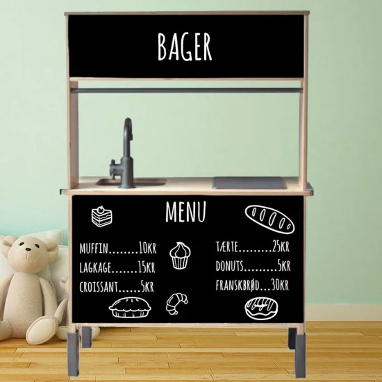 strygestof af høj kvalitet, Komplet sæt (bager) stickers til IKEA DUKTIG legekøkken Komplet sæt (bager) stickers til IKEA DUKTIG legekøkken