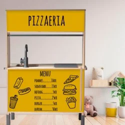 Komplet sæt (pizzaeria) stickers til IKEA DUKTIG legekøkken Komplet sæt (pizzaeria) stickers til IKEA DUKTIG legekøkken