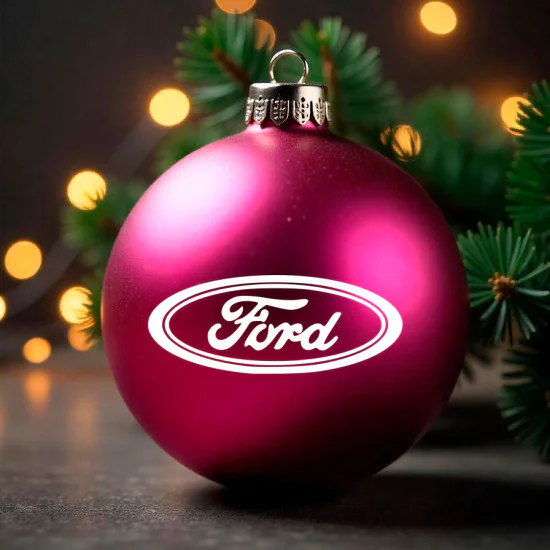 strygestof af høj kvalitet, Ford juleklistermærker til julekugle Ford juleklistermærker til julekugle