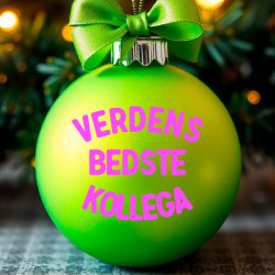 Verdens bedste kollega klistermærke til julekugle Verdens bedste kollega klistermærke til julekugle