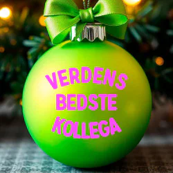 Verdens bedste kollega klistermærke til julekugle Verdens bedste kollega klistermærke til julekugle