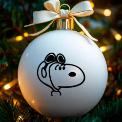 Snoopy #1 klistermærke til julekugle Snoopy #1 klistermærke til julekugle