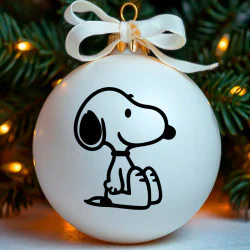 Snoopy #3 klistermærke til julekugle Snoopy #3 klistermærke til julekugle