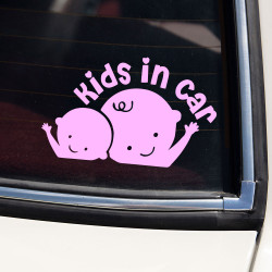 Kids in car - klistermærke #4