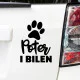 Hund i bilen klistermærke #1