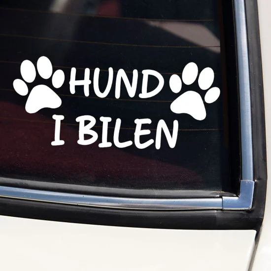strygestof af høj kvalitet, Hund i bilen klistermærke #2 Hund i bilen klistermærke #2