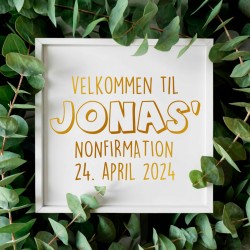 Konfirmations skilt#7 - klistermærke