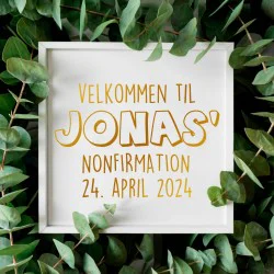 Konfirmations skilt#7 - klistermærke Konfirmations skilt#7 - klistermærke