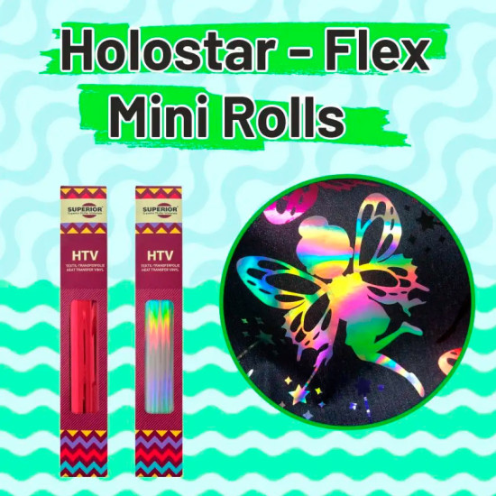 strygestof af høj kvalitet, SUPERIOR Holostar flex film - Metermål SUPERIOR Holostar flex film - Metermål