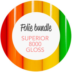 Vælg 10 farver - SUPERIOR 8000 Gloss skilte vinyl bredde 30,5cm