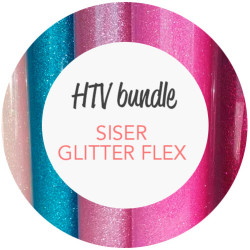 Siser® Glitter Flex Folie - 10 valgfrie ruller Siser® Glitter Flex Folie - 10 valgfrie ruller