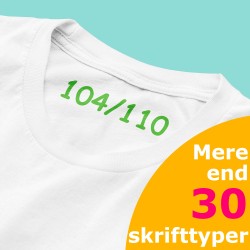 Dobbelte størrelsesmærker som tal Dobbelte størrelsesmærker som tal