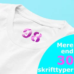 Størrelsesmærker kun tal i metal folie   