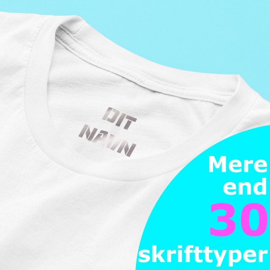 strygestof af høj kvalitet, Design dit eget navnemærke i metal folie Design dit eget navnemærke i metal folie