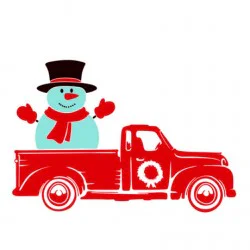 Christmas Truck 10 Gratis SVG-filer