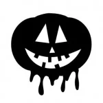 Halloween græskar - sort silhuet Gratis SVG-filer 