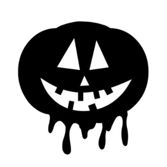 strygestof af høj kvalitet, Halloween græskar - sort silhuet Halloween græskar - sort silhuet