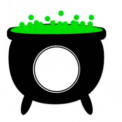 Witches Cauldron Monogram Gratis SVG-filer 