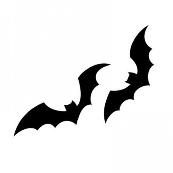 high quality heat transfer vinyl, Flying Bats Two black flying bats silhouettes