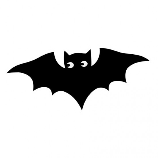high-quality heat transfer vinyl, flying bat silhouette Black silhouette of a flying bat with eyes