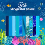 BLÅ strygestof pakke (10 forskellige ark)