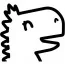 Dino med krone (36 stk pr ark) 