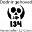 Dødningehoved (max 64 stk pr ark) 