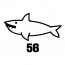 Shark (28 pieces per sheet)  + 5.00kr. 