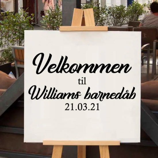 Skilt til barnedåb - klistermærke