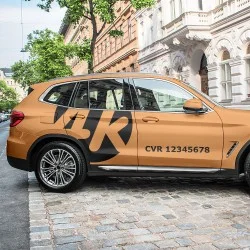 CVR nummer klistermærke til bilen