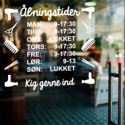 Åbningstider til frisør Åbningstider til frisør