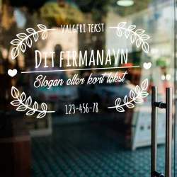 Firmanavn til vindue/dør Firmanavn til vindue/dør