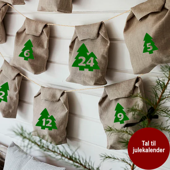 High-quality heat transfer vinyl, Christmas Countdown 1 Sheet with Numbers 1-24 - Pine Trees Christmas Countdown 1 Sheet with Numbers 1-24 - Pine Trees
