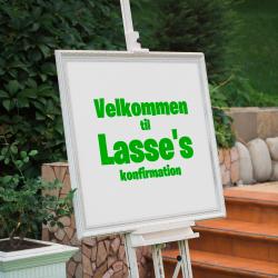 Enkel konfirmations skilt#1 - klistermærke