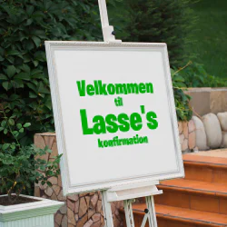 Enkel konfirmations skilt#1 - klistermærke