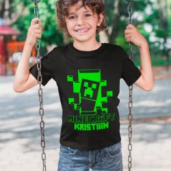MINECRAFT strygemærke med navn MINECRAFT strygemærke med navn