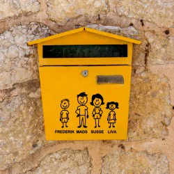 Postkasse stickers - familie 3 Postkasse stickers - familie 3