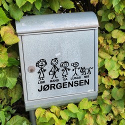 Postkasse stickers - familie nr 5 