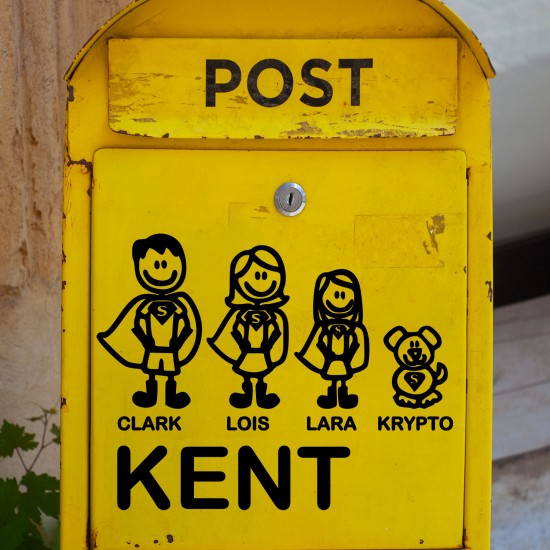 strygestof af høj kvalitet, Postkasse stickers - familie nr 9 SUPER HELTE Postkasse stickers - familie nr 9 SUPER HELTE