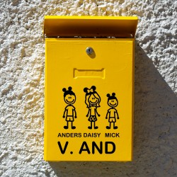 Postkasse stickers - familie nr 4 Mickey 