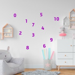 Tal 0-10 klistermærke / wallsticker