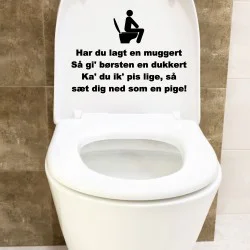 Toilet / wc tekst - sticker Toilet / wc tekst - sticker